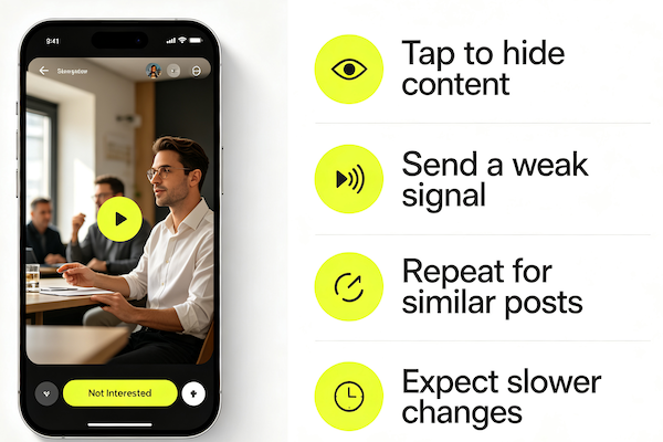 TikTok's Not Interested button and what it actually does