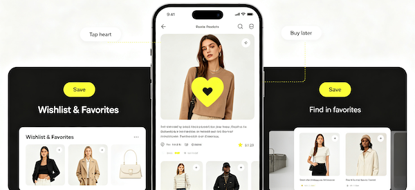 Saving a product to Wishlist and Favorites on TikTok Shop
