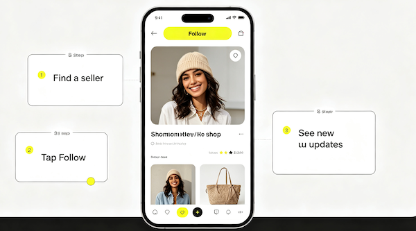 Steps to follow a TikTok Shop seller