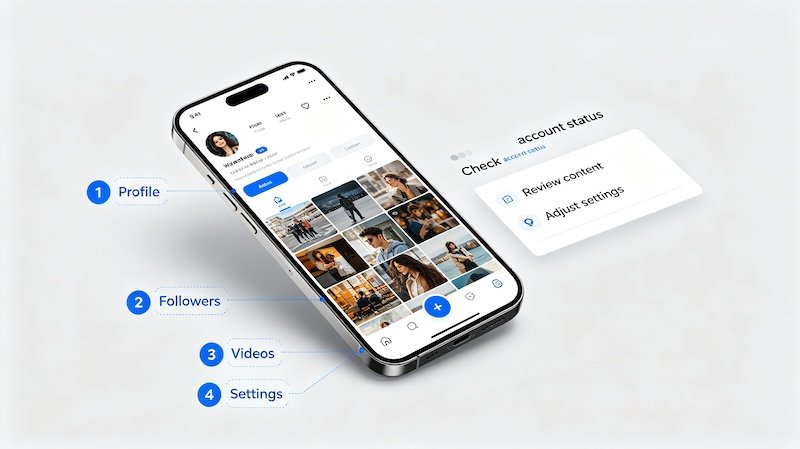 Copying a TikTok video link to share